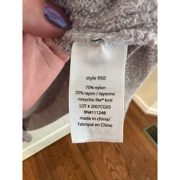 Barefoot Dreams CozyChic Lite Knit Ribbed‎ Robe Size S/M - Picture 3 of 4